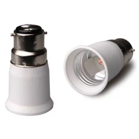 Adaptador B22 A E27  Blanco