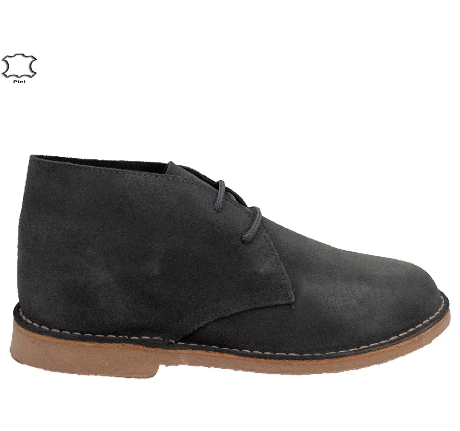 BOTA SAFARI CORDÓN CARAPIJO CANO CONFORT PISAMIERDA SERRAJE GRIS 26097