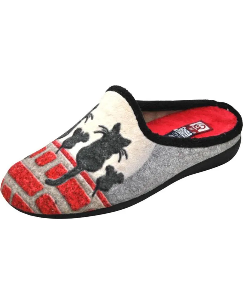 CALZADO DE CASA DE MUJER Y HOMBRE GEMA COMFORT GEMA CONFORT  ZAPATILLA PARA EL HOGAR PLANTILLAS EXTRAIBL NEGRO
