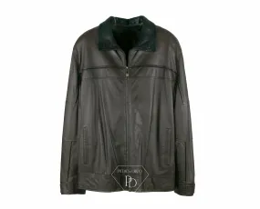 Chaqueta de cuero Hombre Marrón