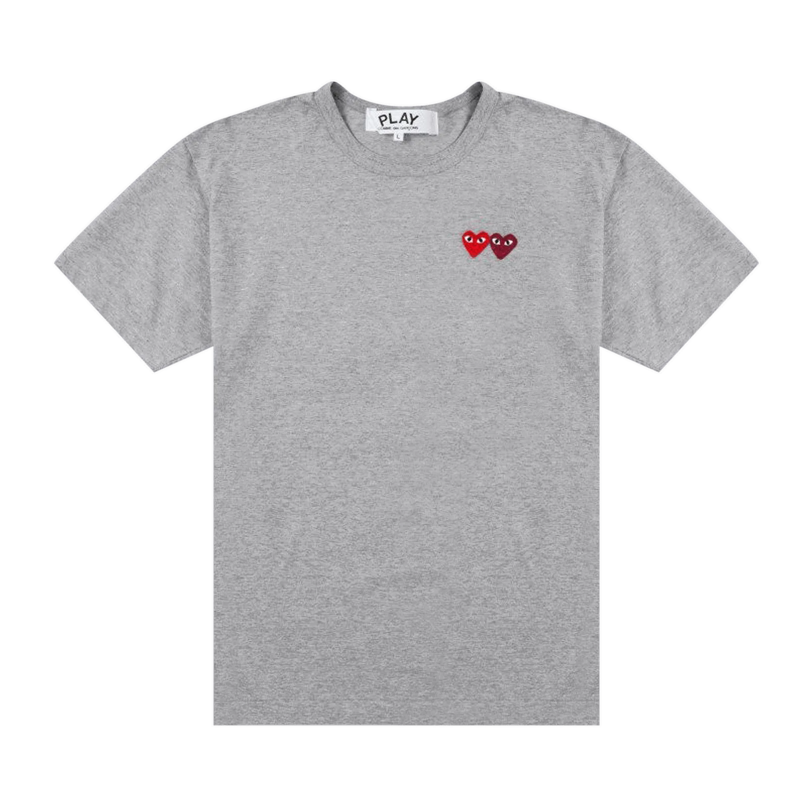COMME DES GARçONS PLAY DOUBLE HEART TSHIRT