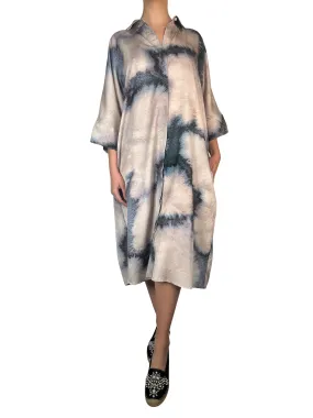 COS Vestido Midi Tie-Dye