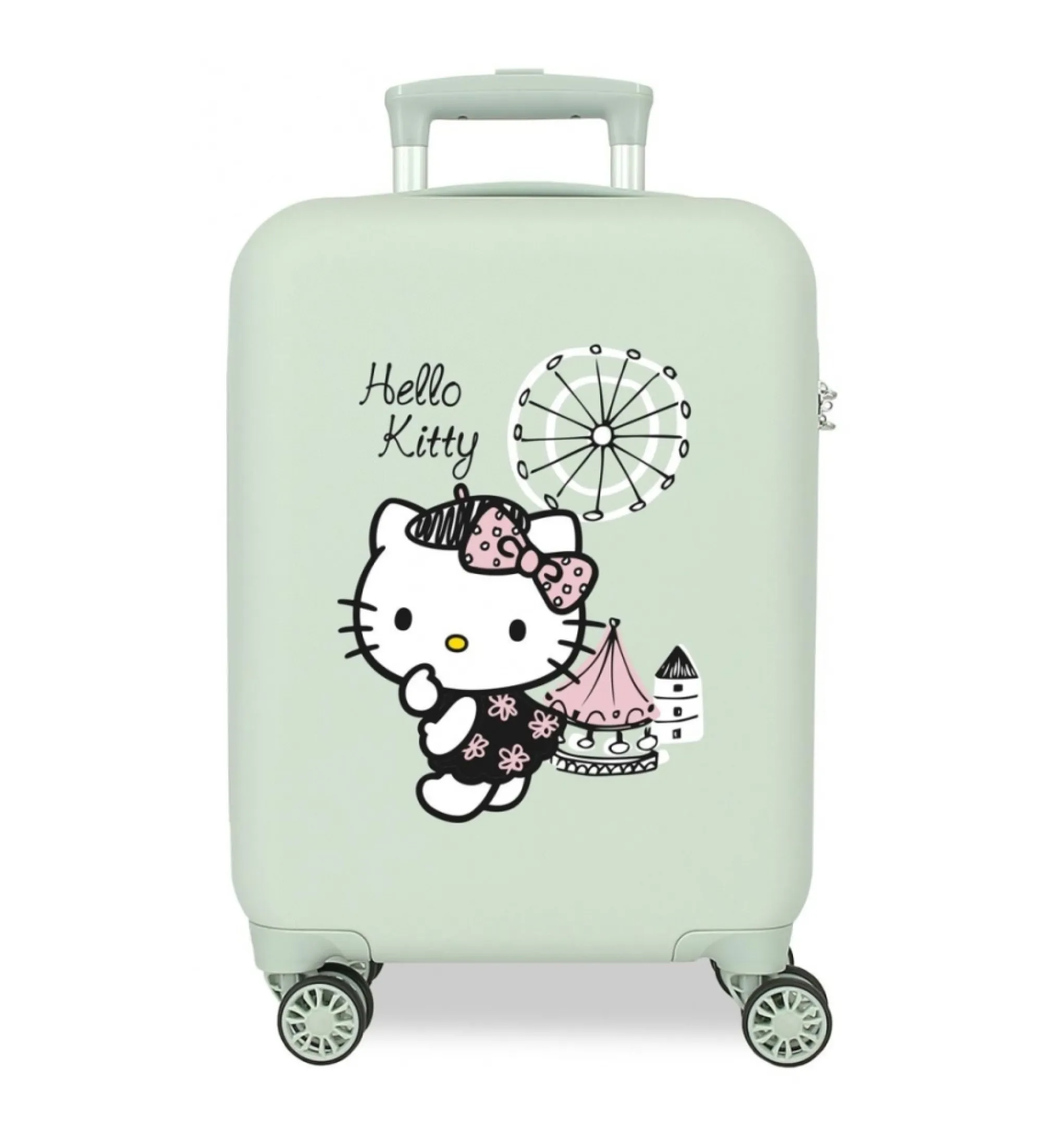 Maleta de cabina Hello Kitty Fair rígida 50 cm verde