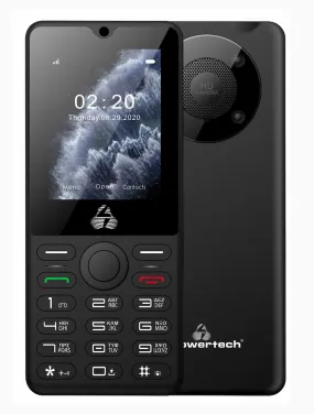 POWERTECH teléfono móvil Milly Big II, 2.4, con lente, negro
