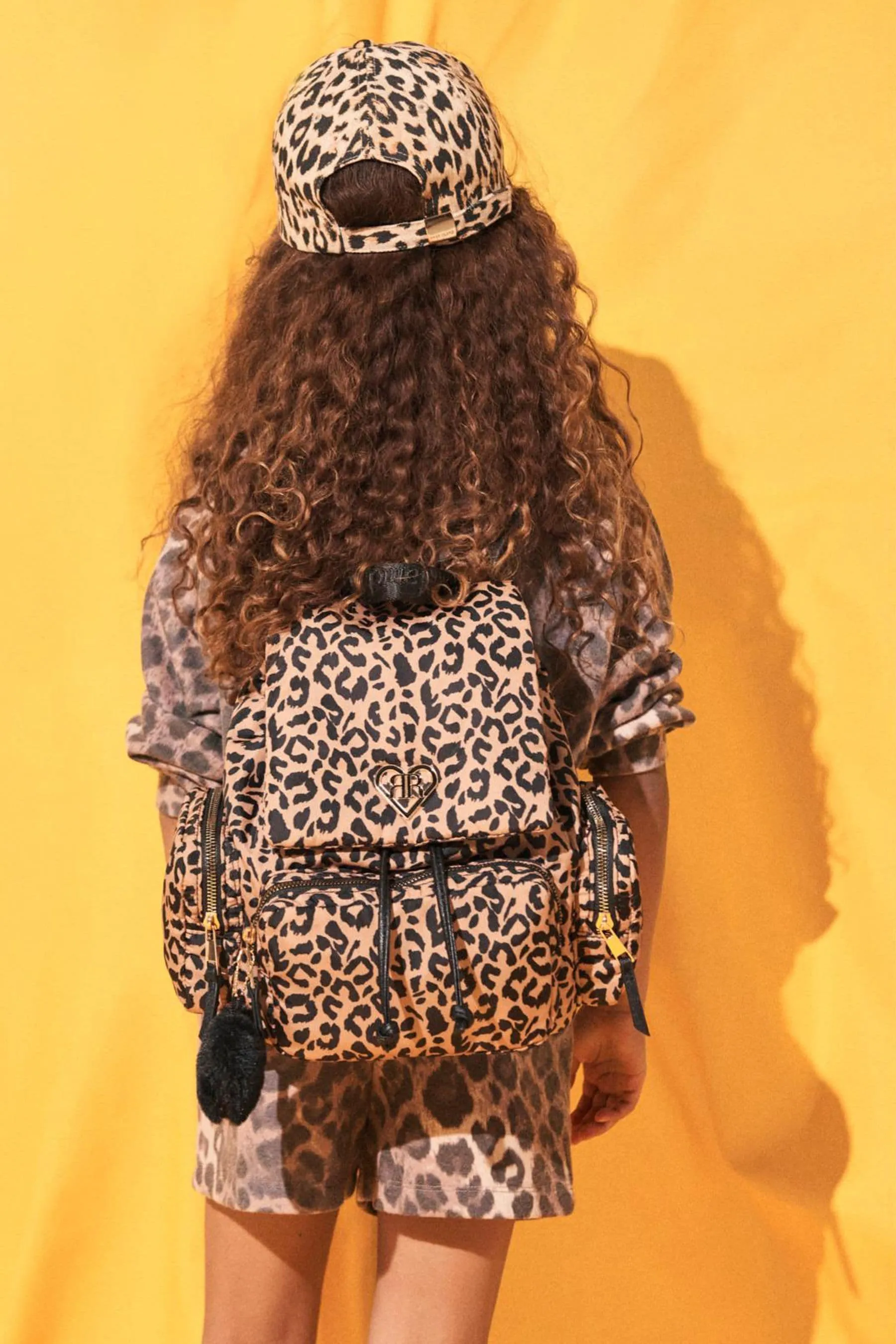 River Island Girls Leopard Print Nylon Backpack