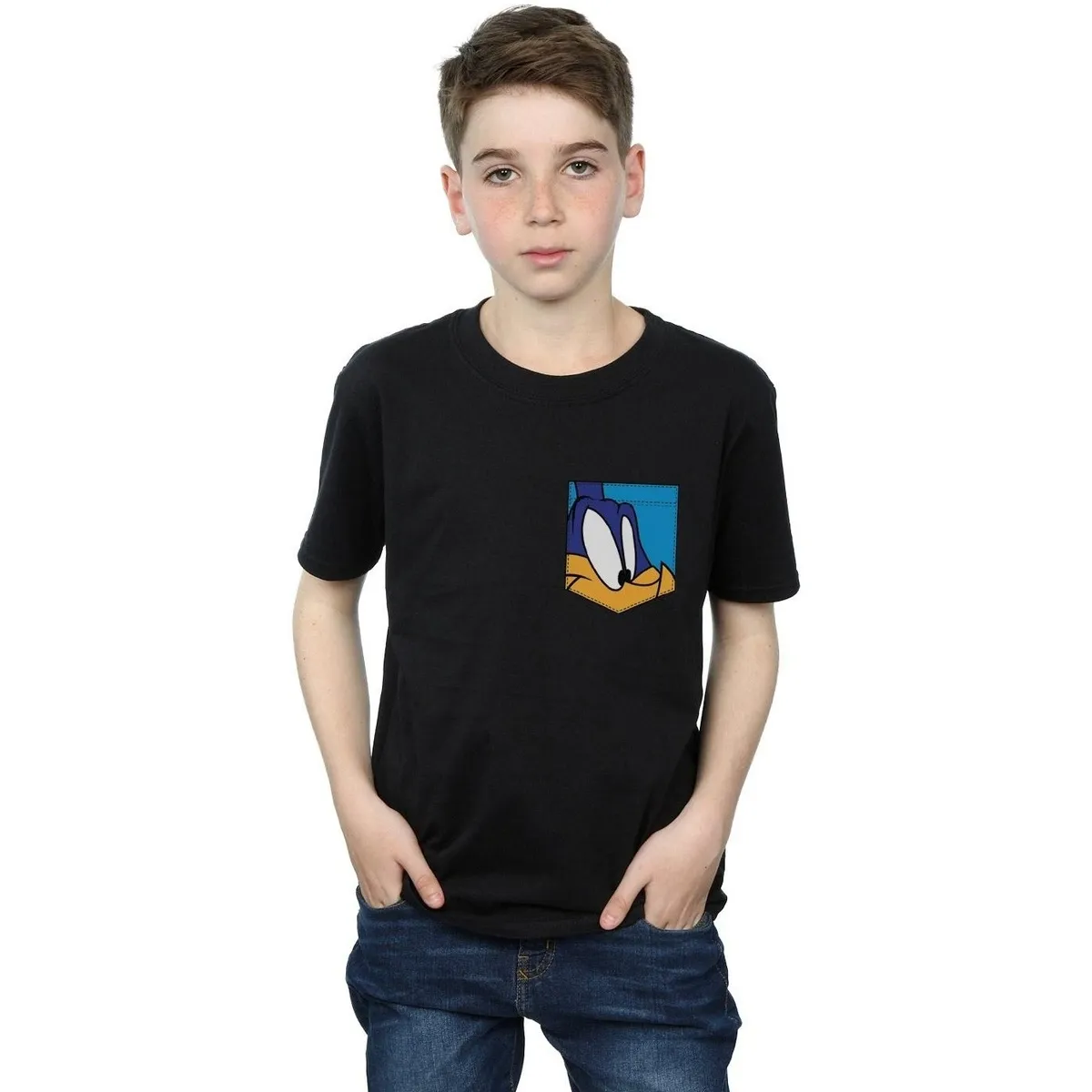 Road Runner Face Faux Pocket